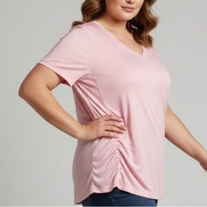 😍SHOW SPECIAL - ACX Light Pink Gathered Athletic Top XL